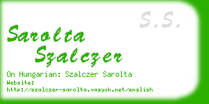 sarolta szalczer business card